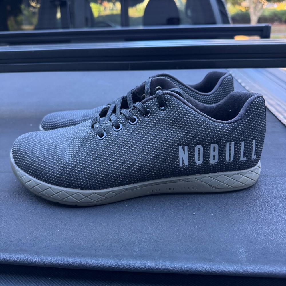NOBULL Outwork Trainer Shoes Mens 9 Womens 10.5 Black SuperFabric Cross Trainers